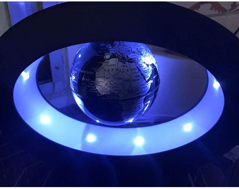 Perpetual Motion Floating Globe Home Office Desk Toy Decoration Rotating Magneti