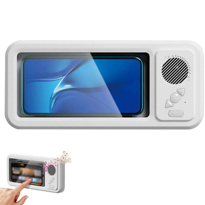 2025 Screen Touch Shower Phone Holder with Wireless Bluetooth Speaker, , 480 Rotation Wall Phones Mount Stand