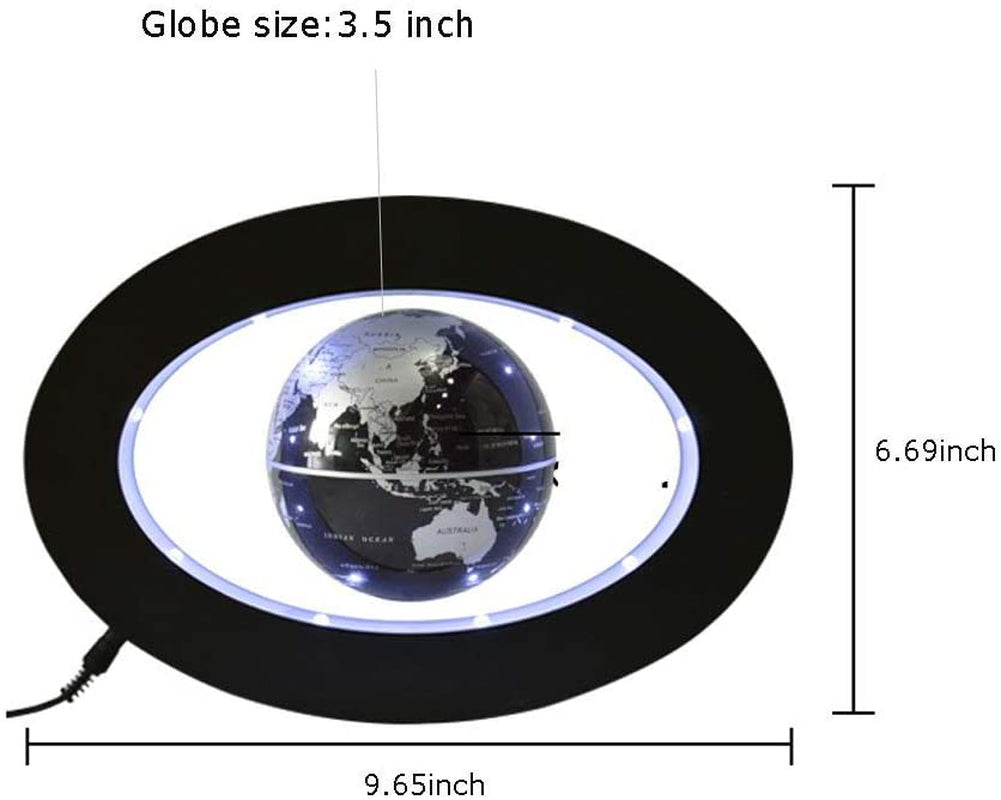 Perpetual Motion Floating Globe Home Office Desk Toy Decoration Rotating Magneti