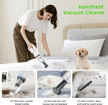 Handheld Vacuum Cordless Rechargeable 9000PA Portable Handheld Vacuum Cleaner for Car Vacuum Cordless Rechargeable Powerful Cyclonic Suction Car Vacuum Cleaner Pet Pair Home 小卖清货，大卖请放过