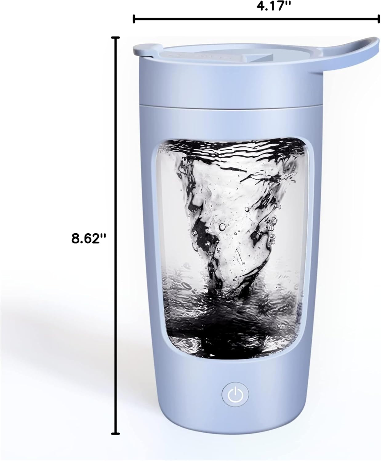 Electric Shaker Bottle, 22Oz Shaker Bottles for Protein Mixes, Usb-Rechargeable Protein Shakes, Powerful Battery Blender Bottles for Protein, Coffee, Milkshakes(Blue)